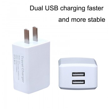 Dual USB Mobile Phone Charger 5V 2A European standard EU USA Plug Universal For IPhone Samsung HTC Xiaomi EUR phone Tablet