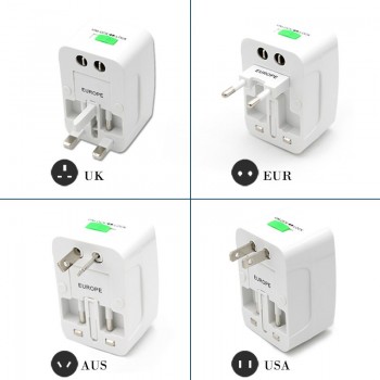 Common 250V 10A Universal EU UK AU US  AC Travel Power plug Charger Adapter Abroad Conversion Adaptor Socket Global Plug