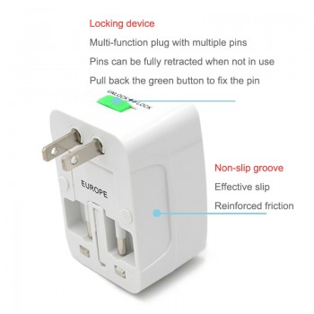 Common 250V 10A Universal EU UK AU US  AC Travel Power plug Charger Adapter Abroad Conversion Adaptor Socket Global Plug