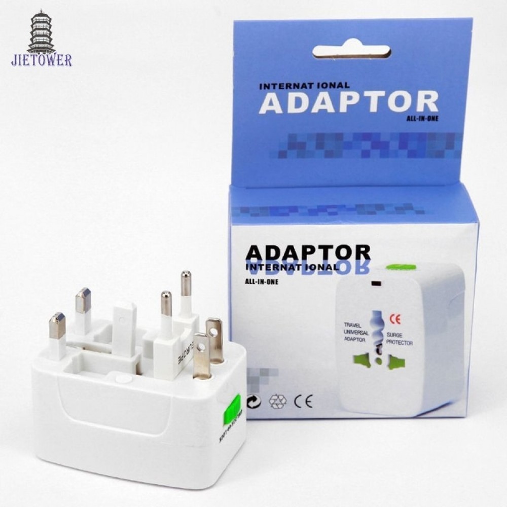 30pcs/lot White Multi-purpose global Universal travel Adapter Plug AC Power Adaptor with AU US UK EU plug socket converter box
