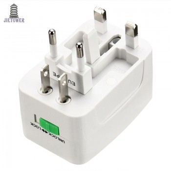30pcs/lot White Multi-purpose global Universal travel Adapter Plug AC Power Adaptor with AU US UK EU plug socket converter box
