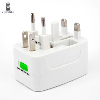 30pcs/lot White Multi-purpose global Universal travel Adapter Plug AC Power Adaptor with AU US UK EU plug socket converter box