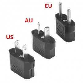 100PC Universal US EU AU Plug USA Euro Europe Travel Wall AC Power Charger Outlet Adapter Converter 2 Round Socket Input Pin