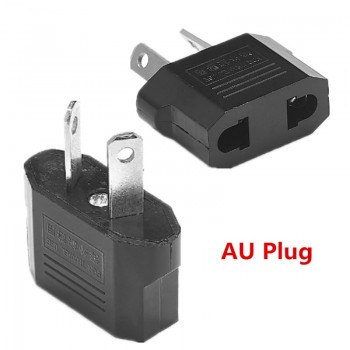 100PC Universal US EU AU Plug USA Euro Europe Travel Wall AC Power Charger Outlet Adapter Converter 2 Round Socket Input Pin