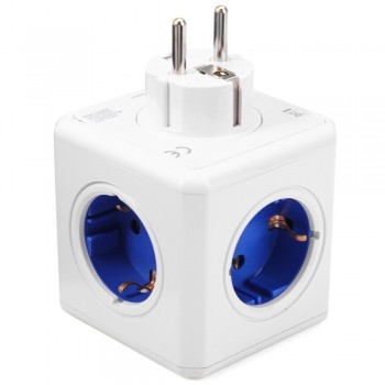 Allocacoc Smart Home PowerCube Socket EU Plug 4 Outlets 2 USB Ports Adapter Power Strip Extension Adapter Multi Switched Socket