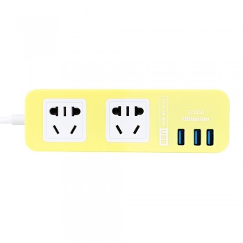 EPULA High Quality 5.9ft US Plug 4 Outlet Power Strip Surge Protector w/ 3 USB Ports Lightningproof