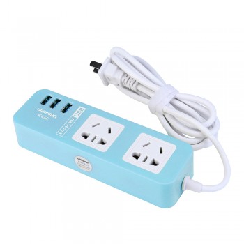 EPULA High Quality 5.9ft US Plug 4 Outlet Power Strip Surge Protector w/ 3 USB Ports Lightningproof