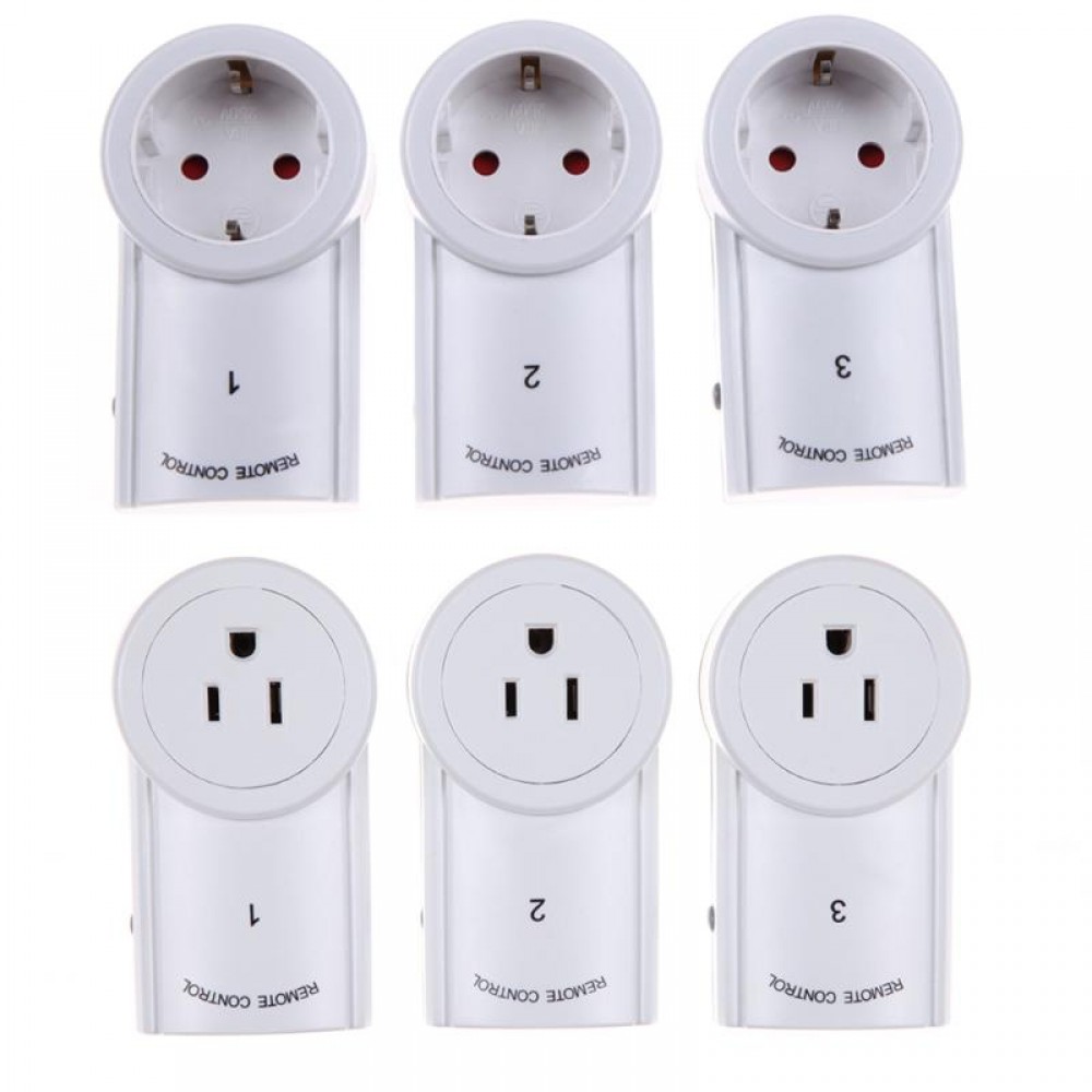 ALLOYSEED Wireless Smart Home Device With Remote Control EU/US Standard Plug Power Outlet Light Switch Plug Socket 433.93 MHz