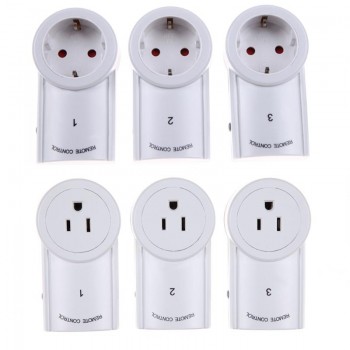 ALLOYSEED Wireless Smart Home Device With Remote Control EU/US Standard Plug Power Outlet Light Switch Plug Socket 433.93 MHz