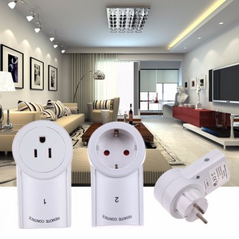 ALLOYSEED Wireless Smart Home Device With Remote Control EU/US Standard Plug Power Outlet Light Switch Plug Socket 433.93 MHz