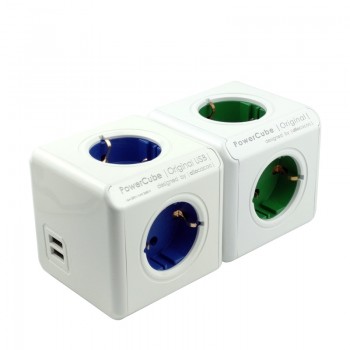 Allocacoc smart EU plug power strip box powercube USB 5 outlets adapter multi socket Extension electric surge protector home use