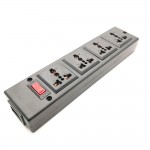 New 4-Outlet Universal socket with overload protector Surge Protector 4 Ways Outlet extend PDU power strip