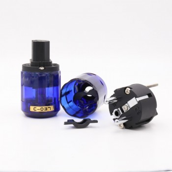 Hifi audio P-037E Rhodium plated EU power connector +IEC female connector