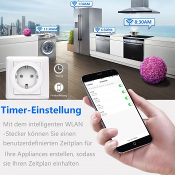 Wifi Smart Power Plug Outlet Sockets Remote Control Timing Function Smart Plug Homekit Works with Amazon Alexa Google Home