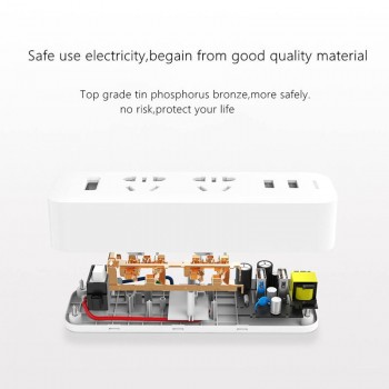 Original Xiaomi Mijia Electrical Socket Converter 2 USB Fast Charging Portable Travel Adapter Household Mi Wall Plug Extension