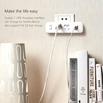 Original Xiaomi Mijia Electrical Socket Converter 2 USB Fast Charging Portable Travel Adapter Household Mi Wall Plug Extension