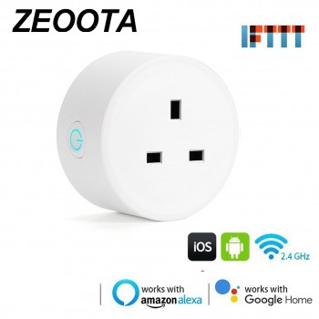 Smart WiFi Power Plug Super Mini UK Outlets Socket Work with Amazon Alexa,Google Home, IFTTT Voice Control Remote Control