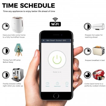 Smart WiFi Power Plug Super Mini UK Outlets Socket Work with Amazon Alexa,Google Home, IFTTT Voice Control Remote Control