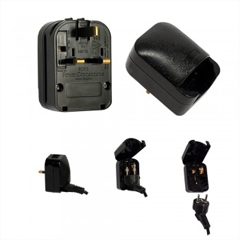 13A 2Pin Germany to 3Pin England Adapter 2pcs Free Shipping ST-6, AC Power Adapter,Travel Power Connector Plug