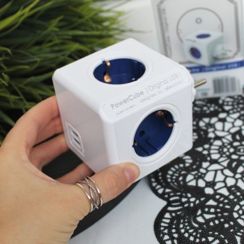 Allocacoc smart home use plug powercube electric USB outlet EU plug power strip multi extension socket adapter travel adapter