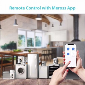 TANGGOOD WiFi Smart Plug Socket Optional Energy Monitor Work with Alexa amp; Google Assistant App Remote Control for Smart Home