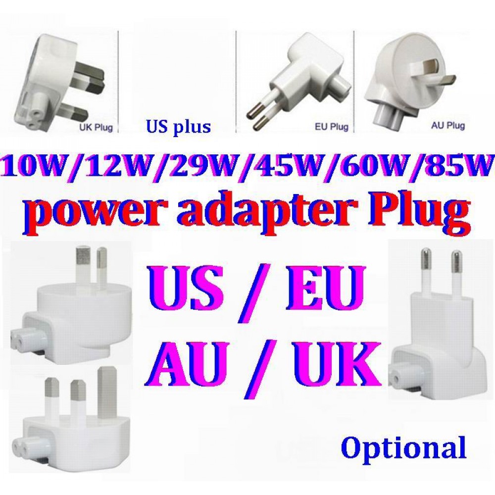 200pcs For ipad air pro Apple MACBook MAC Laptop 10W 12W 45w 60w 85w usb power adapter plug US EU AU UK charger plug adapter