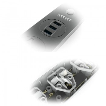 Universal Electric Socket EU UK US Type Extension Smart Charger 3 USB Adapter 3.1A 2.1A 2A 1A Charging For Xiaomi 5S 6S Huawei