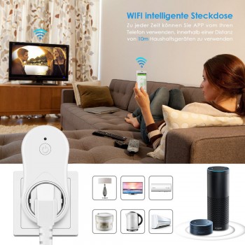 Wifi Smart EU Plug Smart Switch Socket Timing Function with 2A usb charger Voice Control Compatible Alexa Echo Google Assistant