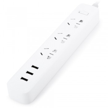 Xiaomi 3 Smart Adaptation 250V 10A Power Strip with 3 Standard Sockets 3 USB Ports Smart Socket Plug for Phone PC Xiaomi Socket