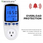 US/UK Plug Energy Meter Voltage Wattage Current Monitor Watt Checker Saving Power Electricity Socket Analyzer Blue Backlight