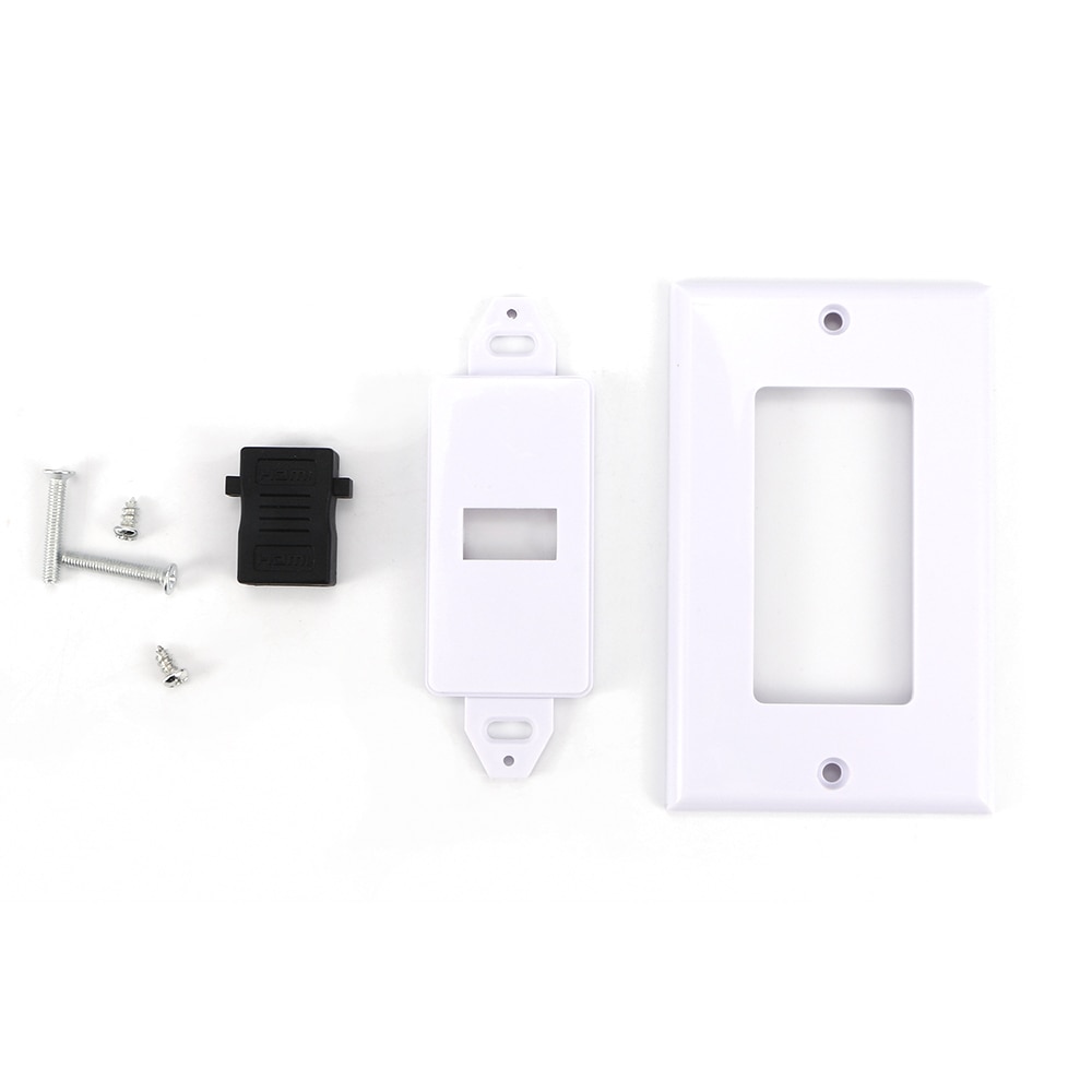 Brand New 1-Port Plug and Play 1080P HDMI Wall Face Plate Panel Cover Outlet Extender for Home Theater DVD TV