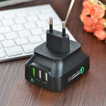 Hyleton Universal USB Phone Charger 3.0 usb EU US Plug Travel Wall Fast Charger Adapter Mobile Phone Chargers for xiaomi oneplus