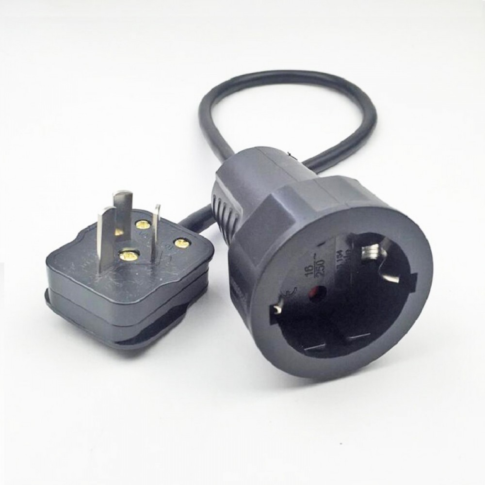 European German Standard to China Plug Socket Conversion China to EU Plug Household Appliances Power Adapter Cable Conversion