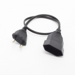 European EU 2 Prong VDE Male to Female Power Extension Cord Cable for PC Computer PDU UPS 0.5M/1M/2M/3M/4M/5M Extension Cord