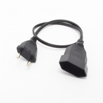 European EU 2 Prong VDE Male to Female Power Extension Cord Cable for PC Computer PDU UPS 0.5M/1M/2M/3M/4M/5M Extension Cord