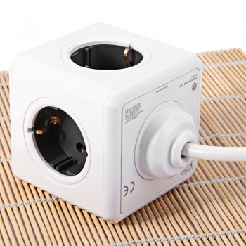 Allocacoc powercube 2 USB Ports 4 outlets extension Socket EU electric power strip smart multi plug adapter electrical converter
