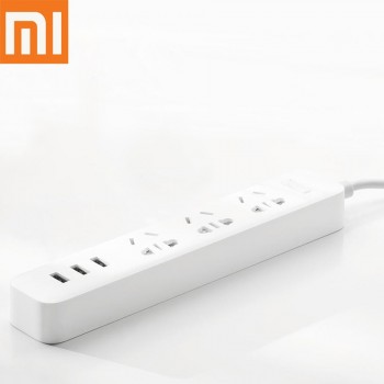 Original XiaoMi 3 Mi Smart Plug Adaptation Power Strip With 3 3 USB Extension Standard Plug 1/2A 3 Sockets For Phone Tablet PC