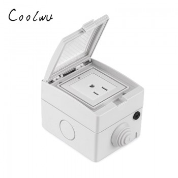 Outdoor Outlet,EU/US/UK Wireless Smart WIFI Plug Socket Switch IP55 Waterproof Remote Control Timer Compatible with Alexa