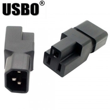 Supply Black Copper Standart IEC320 C14 male to US standard female UPS PDU APC Server power adaptor plug convert socket