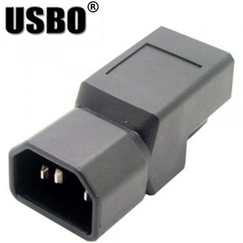 Supply Black Copper Standart IEC320 C14 male to US standard female UPS PDU APC Server power adaptor plug convert socket