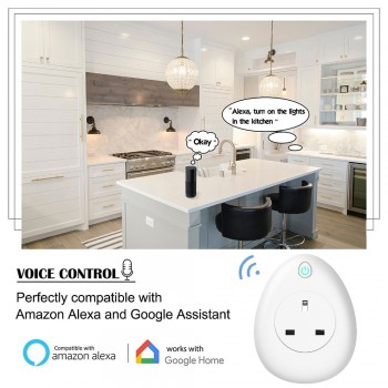 Smart UK Plug wifi timer switch Sockets 13A Power Energy Monitoring With USB charger Voice Control With Alexa Echo Google Home