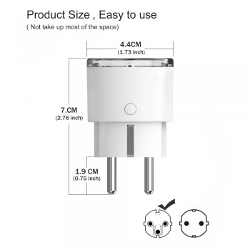 Wifi Smart Socket EU Plug Metering Version 2300W 10A Energy Monitoring Outlet Timer Switch Voice Control Work with Alexa Google