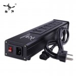 YYAUDIO 5-position socket 15A 50-60KHz Hi-End Hifi theater Audio AC Power Filter Audio Noise Power Conditioner, Power Purifie
