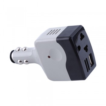 Car Power Inverter Adapter 12v/24v to 220V Auto Car DC to AC Power Converter Adapter with USB Charging Port