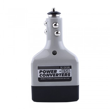 Car Power Inverter Adapter 12v/24v to 220V Auto Car DC to AC Power Converter Adapter with USB Charging Port