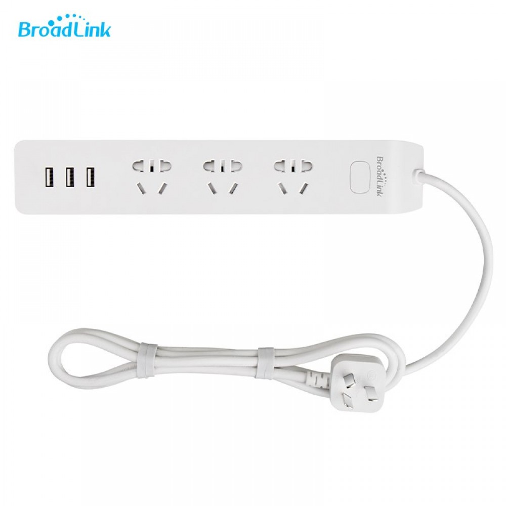 2017 Broadlink Smart Power Socket Plug MP2,WiFi Remote conntrol 3 Outlet Socket with 2.1A USB for Smart Home Automation System