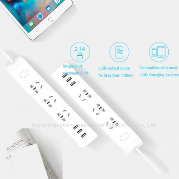 2017 Broadlink Smart Power Socket Plug MP2,WiFi Remote conntrol 3 Outlet Socket with 2.1A USB for Smart Home Automation System
