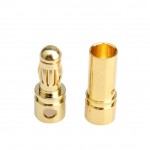 20 Pair 3.5mm Gold Plated Ball Banana Connectors RC Battery Gold