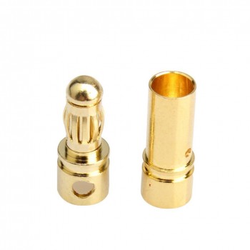 20 Pair 3.5mm Gold Plated Ball Banana Connectors RC Battery Gold