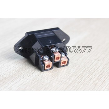 High Quality  Audio Grade Pure Copper plated IEC Inlet Socket Audio IEC Inlet Socket
